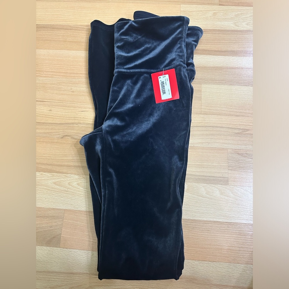 Spanx velvet leggings. Size small. Navy